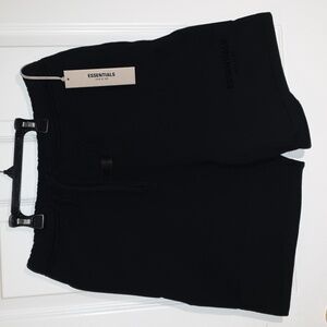 Essentials Jet Black Casual Shorts